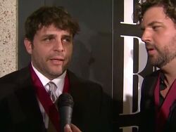INTERVIEW: Rhett Akins, Dallas Davidson on BMI at the 59th Annual BMI Country Awards at Nashville TN.  Stock Footage