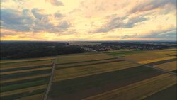 AERIAL Pannonian Plain In The Sunrise Stock Footage
