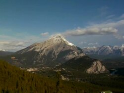 Cascade Mountain From Gondola Stock Footage