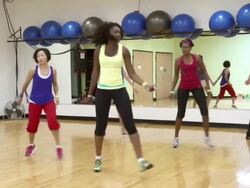 Dance Fitness Group Stock Footage