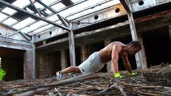 Man training Stock Footage