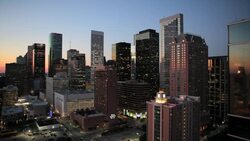Houston, Texas, USA, downtown city skyline Stock Footage