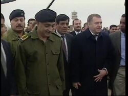 IRAQ: RUSSIAN VLADIMIR ZHIRINOVSKY FINALLY ARRIVES IN BAGHDAD Instructional Video