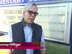 EVENT CAPSULE CHYRON - Tommy Hilfiger Visits Tommy Hilfiger/PS Arts Education Program At Walgrove Elementary School, Los Angeles, CA, United States, 10/15/13. Stock Footage