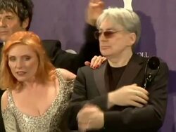 21st Annual Rock and Roll Hall of Fame Induction Ceremony press room Stock Footage