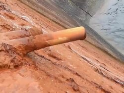 Sediment of rusty water Stock Footage