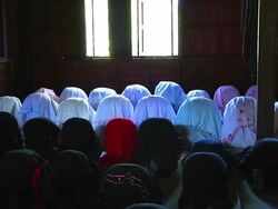 HD:Group of Islamic Women during Prayer. Stock Footage