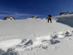 Hiking in snow (HD 1080) Stock Footage