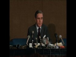 LIB 2-3-73 US PRESS SECRETARY ROBERT MCCLOSKEY PRESS CONFERENCE IN PARIS News Clip