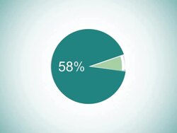Pie chart indicated 90 percent, Infographics circle graph Stock Footage
