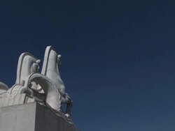 Horses Statues Stock Footage