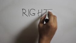 Hand writing a 'Right first time'on white board Stock Footage