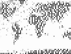WORLD MAP : modern halftone style (TRANSITION) Stock Footage