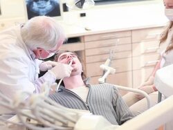 Dental checking the patient with equipment. Stock Footage