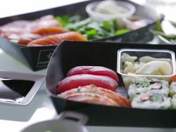 Sushi sharing   FO Stock Footage
