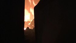 CLEAN : Huge fire destroys France's Grande Synthe migrant camp (2) News Clip