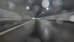 Driving in tunnel Stock Footage