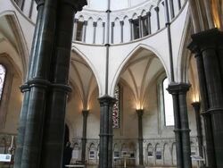 Effigies of Crusader Knights, Temple Church, London Stock Footage