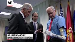 Defense Secretary Chuck Hagel is given hands-on demonstrations Tuesday of some of the newest research from DARPA _ the military's Defense Advanced Research Projects Agency program.  (April 22) News Clip