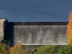 MS AERIAL ZO View of Lake Whitney / Connecticut, United States Stock Footage