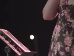 Tablet with notes on stage Stock Footage