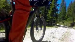 POV Riding Electric Mountainbike In Alpine Landscape Stock Footage