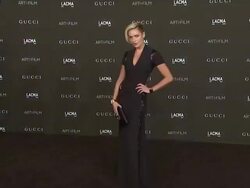 Rie Rasmussen at 2014 LACMA Art+Film Gala Honoring Barbara Kruger And Quentin Tarantino Presented By Gucci Stock Footage