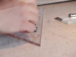 CU, Hands of icebreaker officer marking on chart, Russia Stock Footage