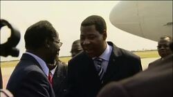 WRAP West African leaders arrive to confront Gbagbo ADDS leaders meet Gbagbo News Clip