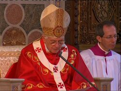 Westminster arrival, Mass, speech; crowd address News Clip