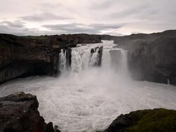 Aldeyjarfoss waterfall, Iceland Stock Footage