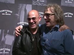John Varvatos and Mick Rock at John Varvatos and Converse celebrate the launch of the Converse by John Varvatos Weapon Stock Footage