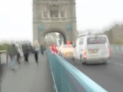 HD TIME LAPSE: Walking On The Tower Bridge Stock Footage