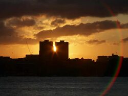 Boston Harbor Sunset Stock Footage