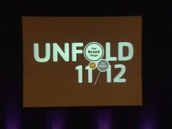 ATMOSPHERE: Signage at the The Broad Stage And Helen Hunt Announce Davis Cromer's Production Of Thornton Wilder's 'Our Town' at Santa Monica CA. (Footage by WireImage Video/GettyImages) Stock Footage