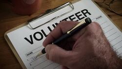 VOLUNTEER FORM-FILLED OUT-1080HD Stock Footage