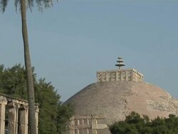 CU, ZO, WS, Great Stupa, Sanchi, Madhya Pradesh, India Stock Footage