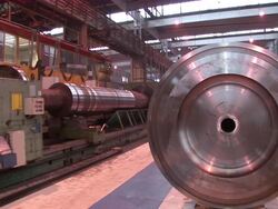 CU Shot of bending roller  machine / Volklingen, Saarland, Germany Stock Footage