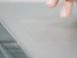 Woman typing on laptop Stock Footage