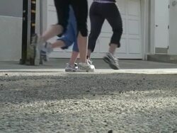 (HD1080i) Runners Stock Footage