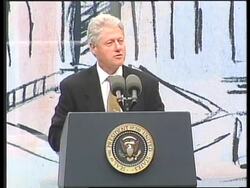 GERMANY: G8 SUMMIT: CLINTON SPEAKING TO THE PUBLIC News Clip