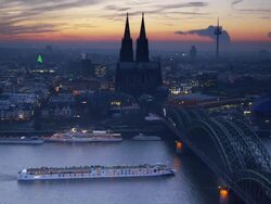 Cologne Skyline Stock Footage