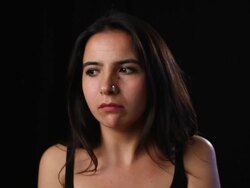 Sad young woman Stock Footage