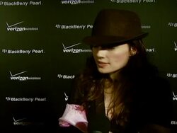 Pink BlackBerry Pearl(tm) smartphone launch party Stock Footage