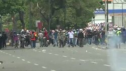 CLEAN : Fresh clashes at opposition protest in Caracas News Clip