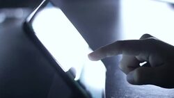 Woman using Tablet for social networking Stock Footage