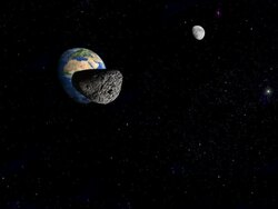 Meteoroid heading for Earth Stock Footage