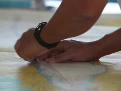 Navigation map Stock Footage