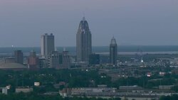 Mobile, Alabama skyline. Stock Footage