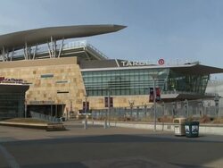 The main entrance and facade of Target Field, which opened in 2010, the home of the Minnesota Twins  Stock Footage